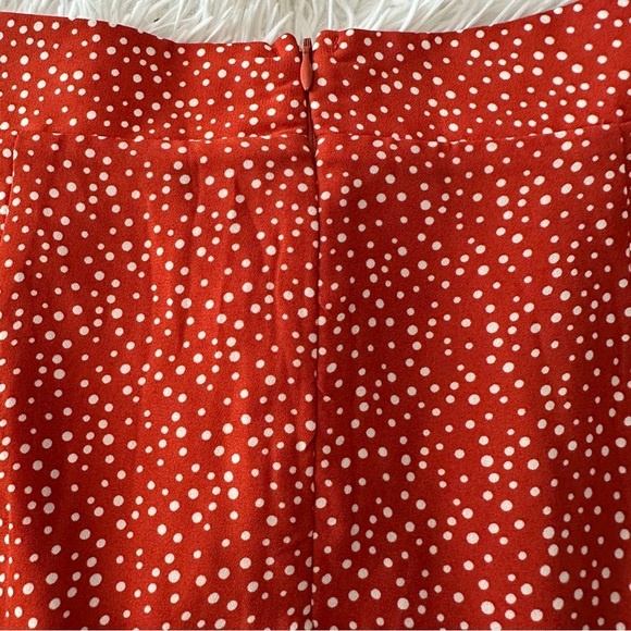 Altard State Ruffle Mini Skirt - Burnt Red Polka Dot - Size Small EUC - Picture 6 of 16